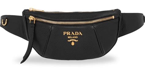 prada small daino leather belt bag|prada nylon belt bag women's.